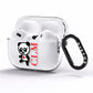 Personalised Panda Initials AirPods Pro Clear Case Side Image