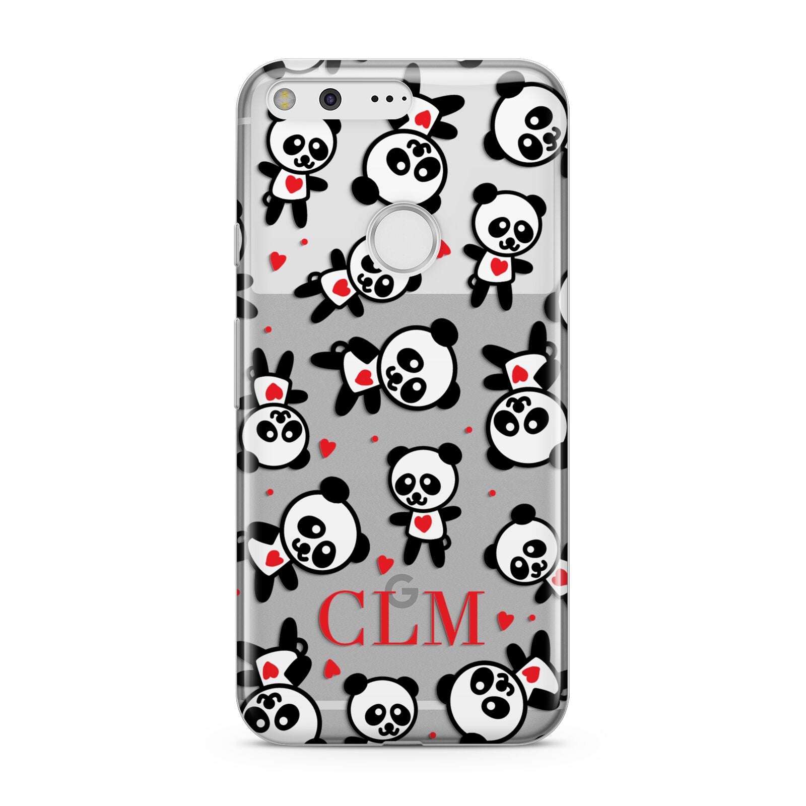 Personalised Panda Initials Google Pixel Case