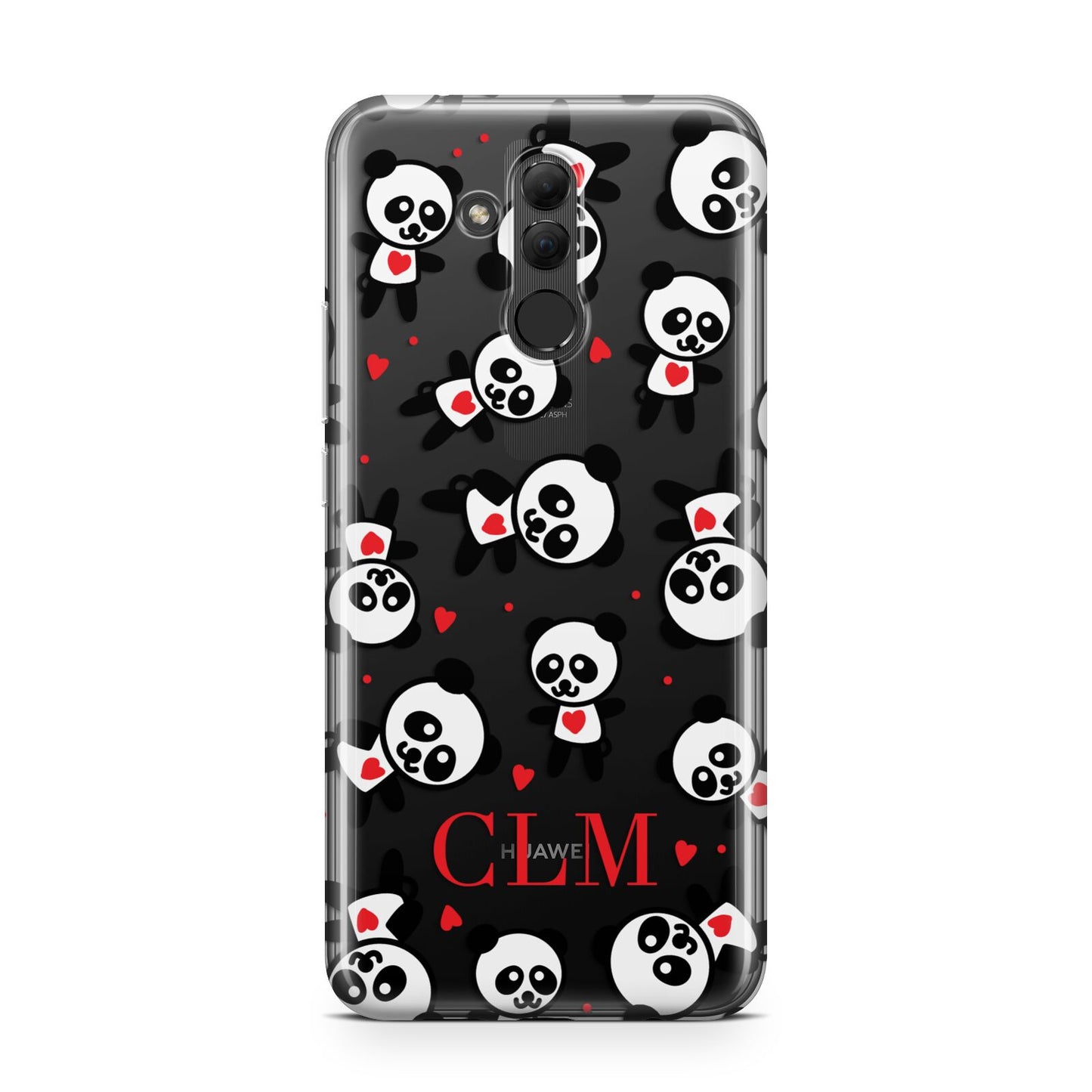 Personalised Panda Initials Huawei Mate 20 Lite