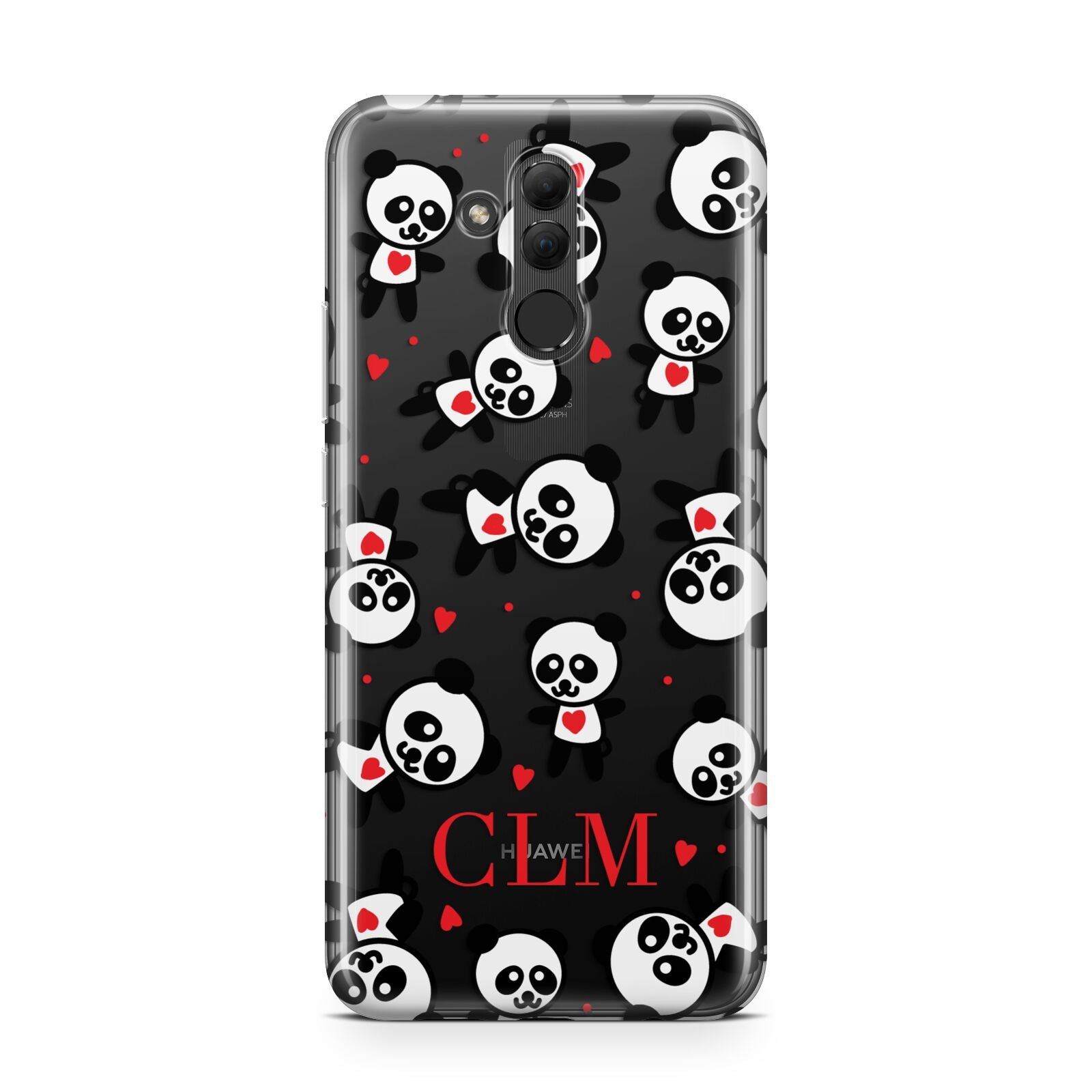 Personalised Panda Initials Huawei Mate 20 Lite