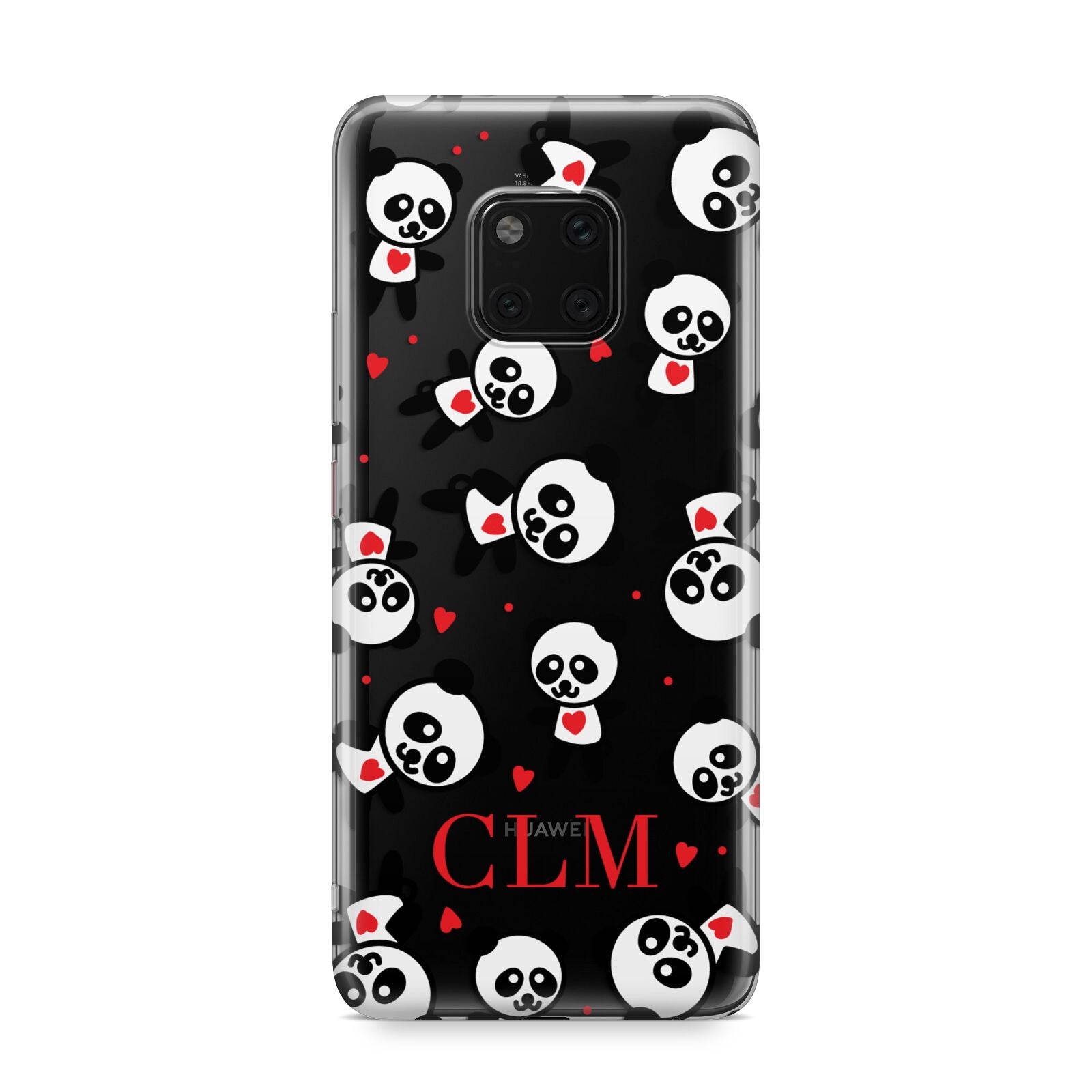 Personalised Panda Initials Huawei Mate 20 Pro Phone Case