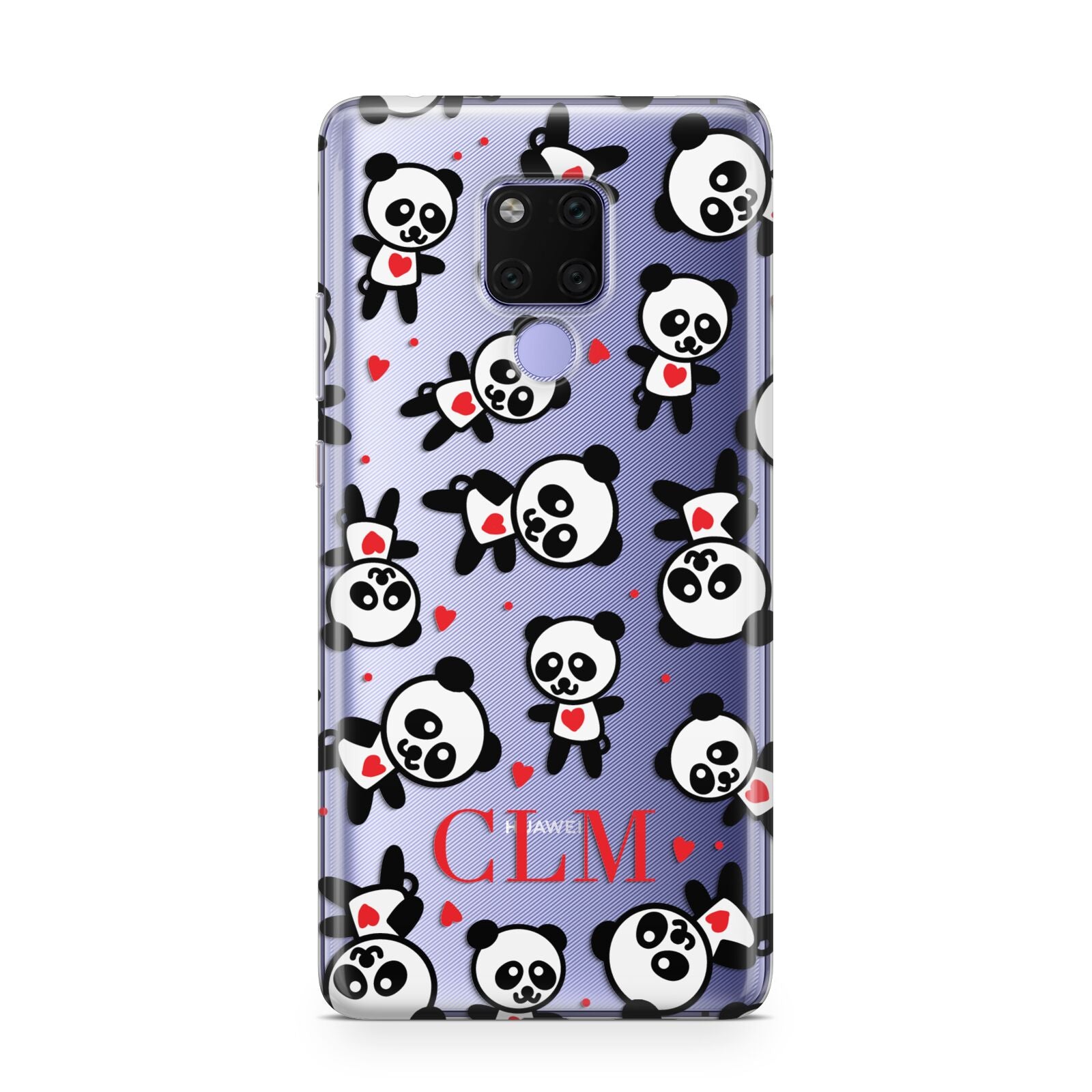 Personalised Panda Initials Huawei Mate 20X Phone Case