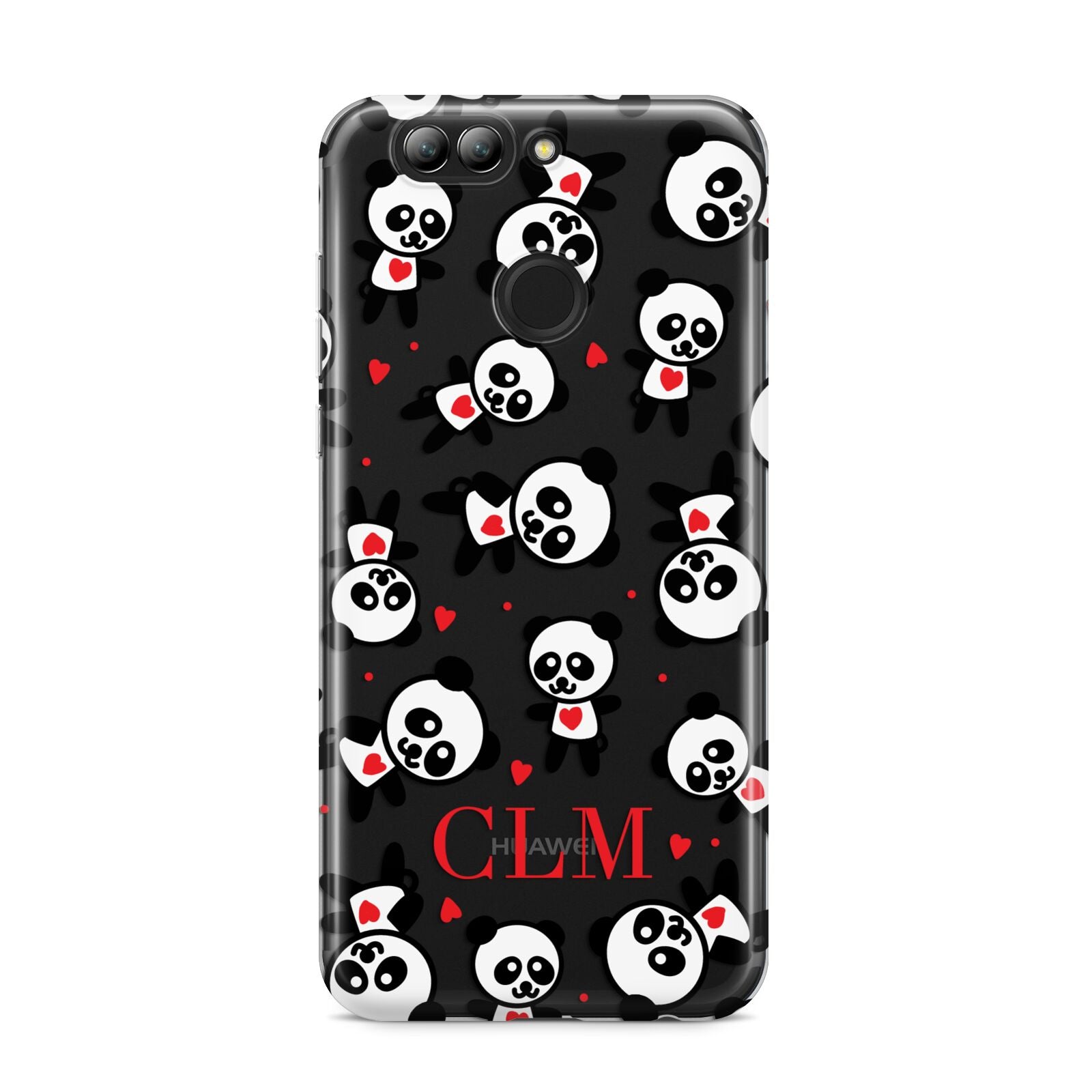 Personalised Panda Initials Huawei Nova 2s Phone Case