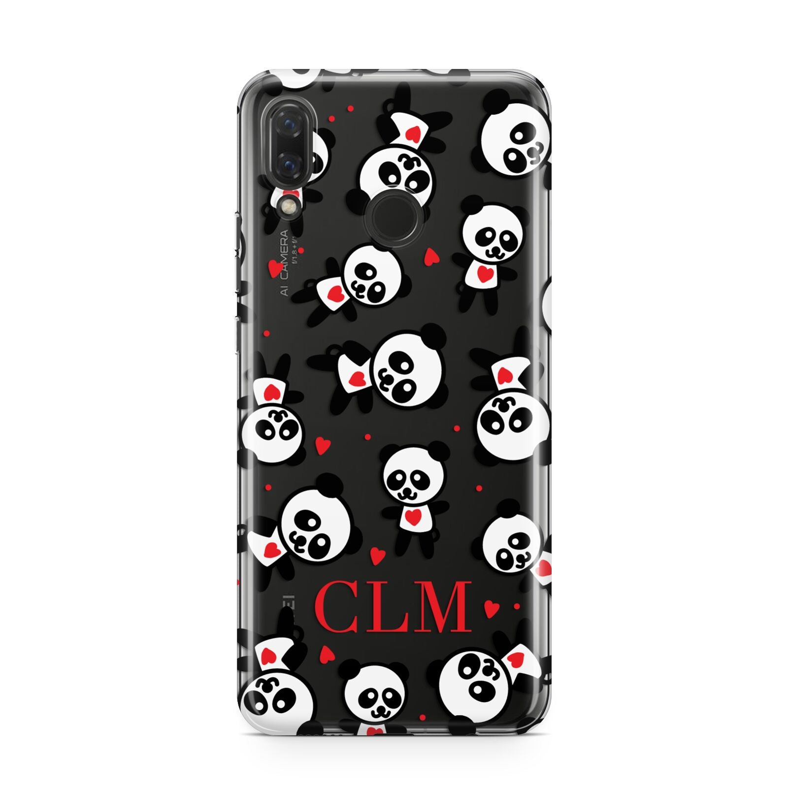 Personalised Panda Initials Huawei Nova 3 Phone Case