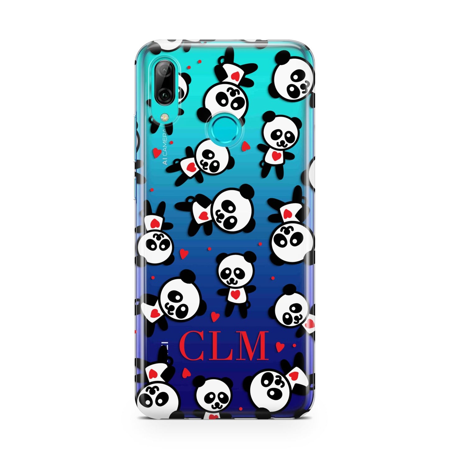 Personalised Panda Initials Huawei P Smart 2019 Case