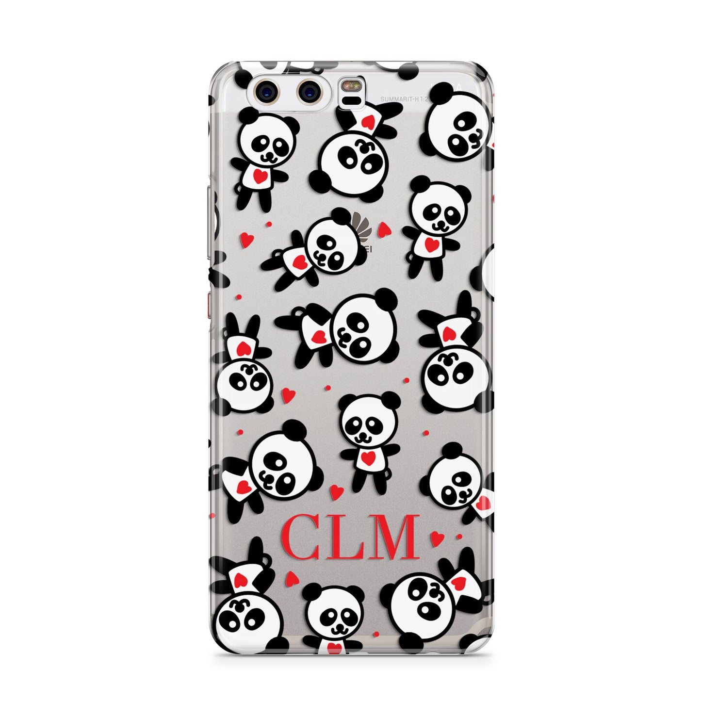 Personalised Panda Initials Huawei P10 Phone Case