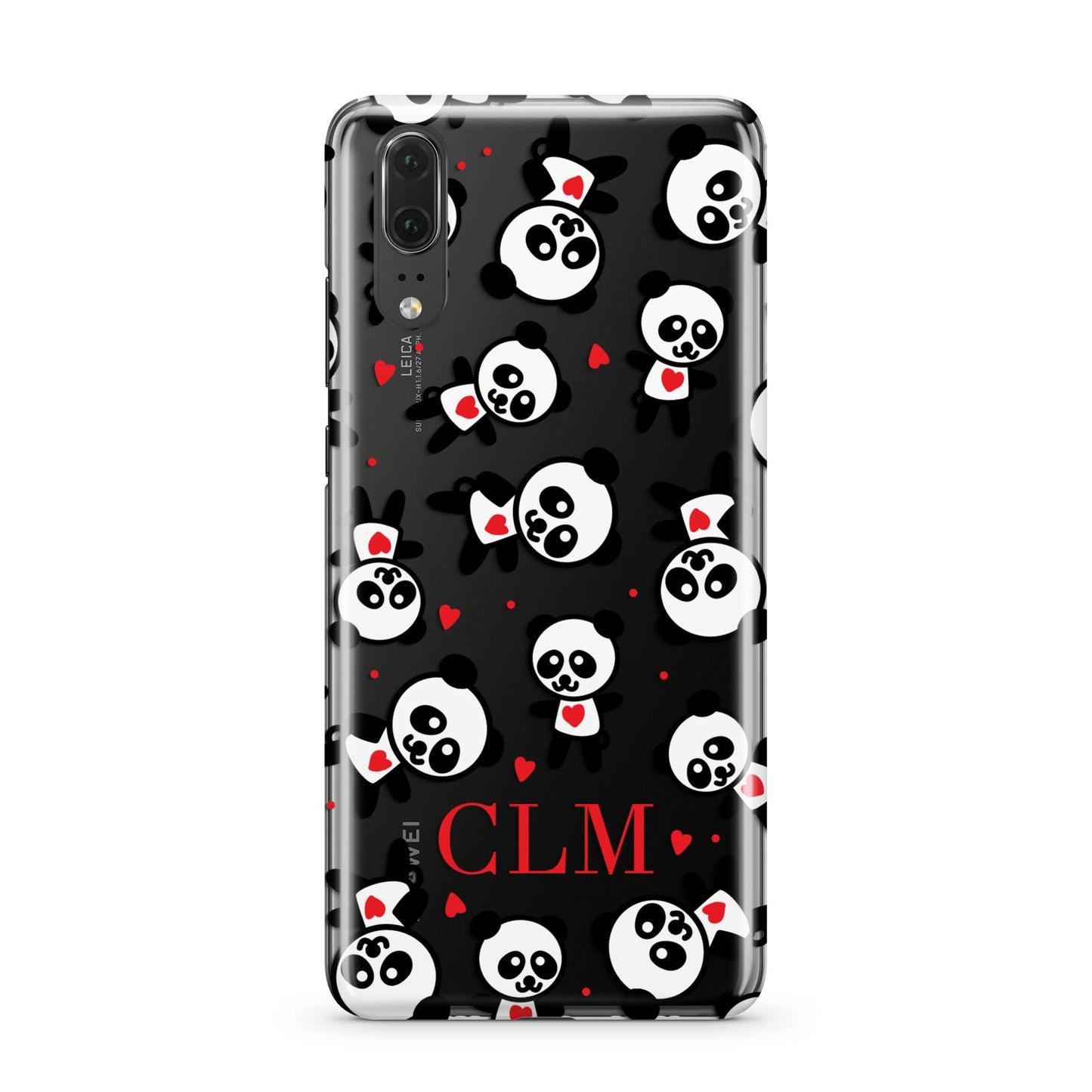 Personalised Panda Initials Huawei P20 Phone Case