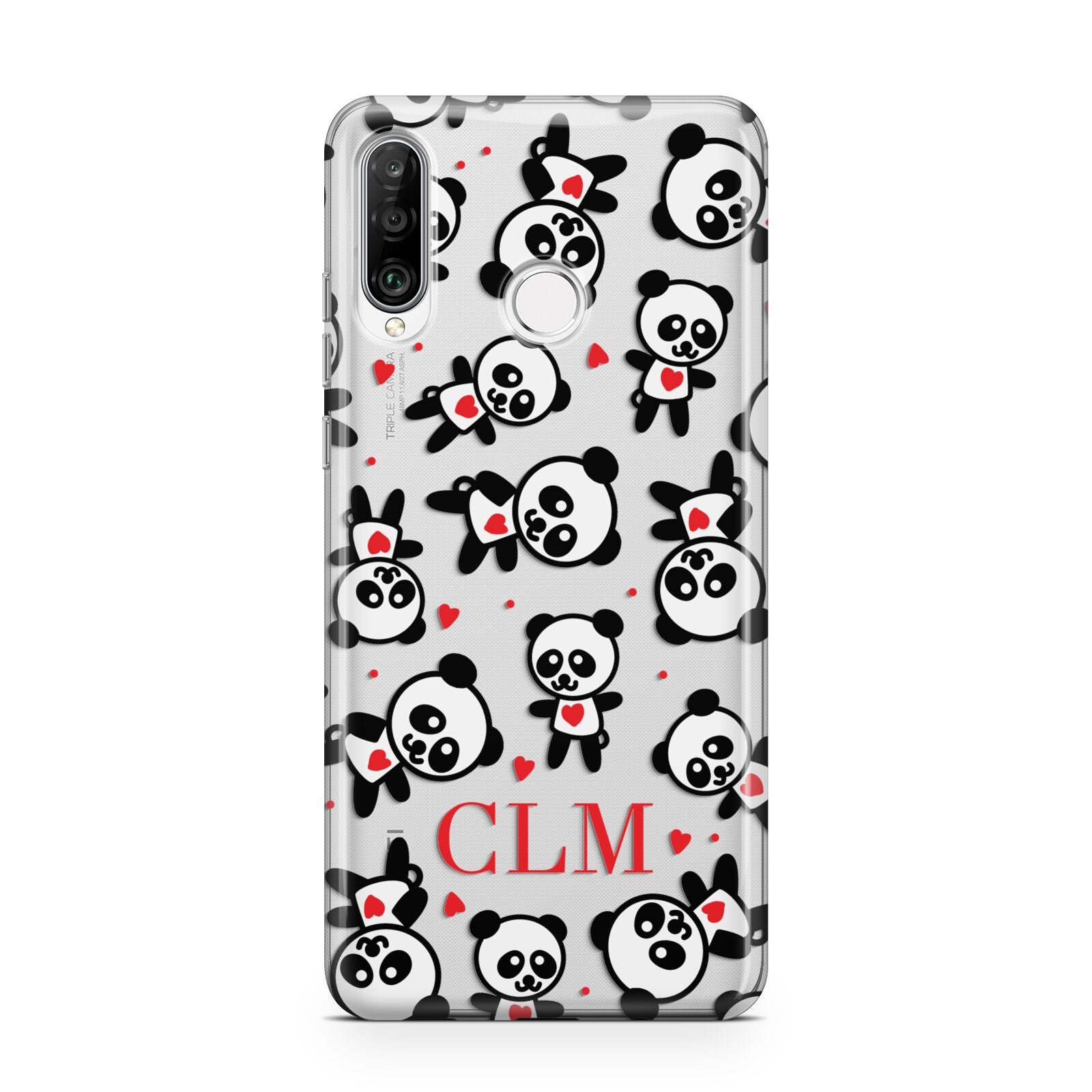 Personalised Panda Initials Huawei P30 Lite Phone Case