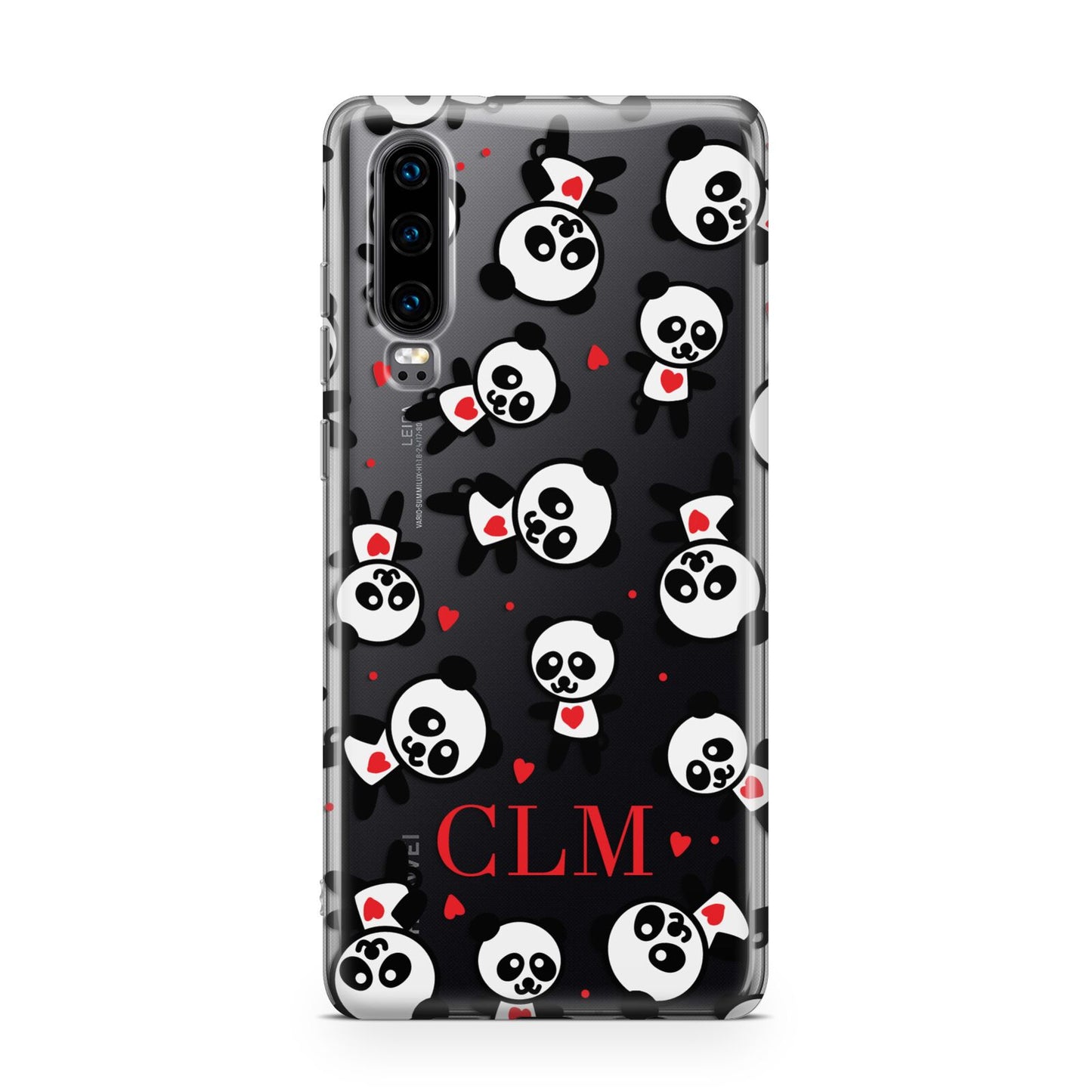 Personalised Panda Initials Huawei P30 Phone Case