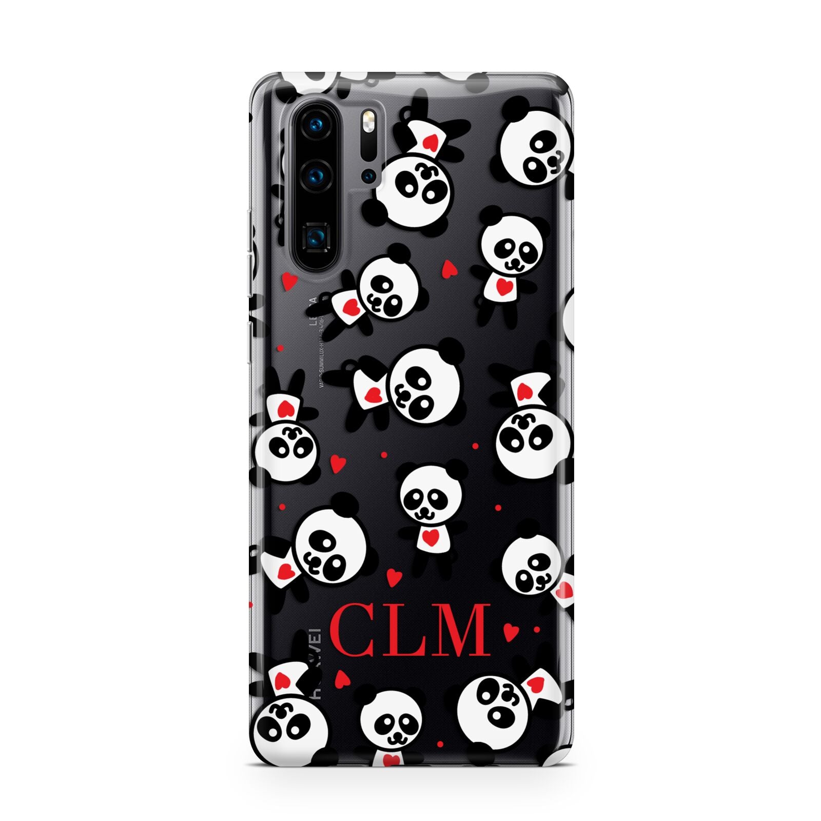 Personalised Panda Initials Huawei P30 Pro Phone Case