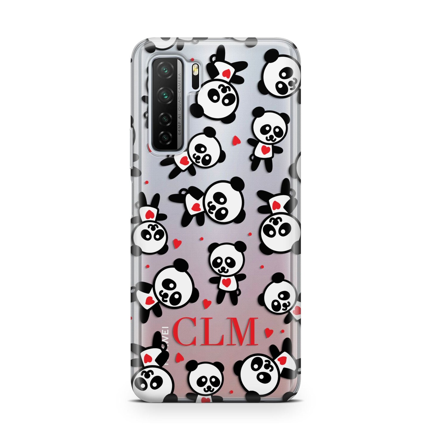 Personalised Panda Initials Huawei P40 Lite 5G Phone Case