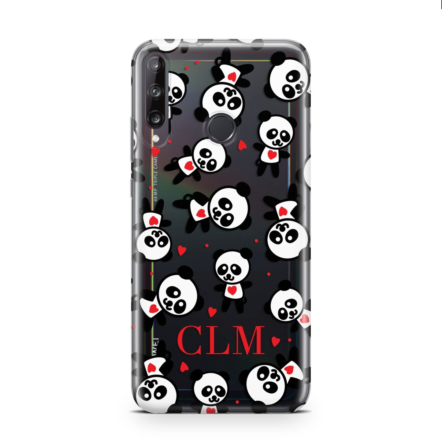 Personalised Panda Initials Huawei P40 Lite E Phone Case