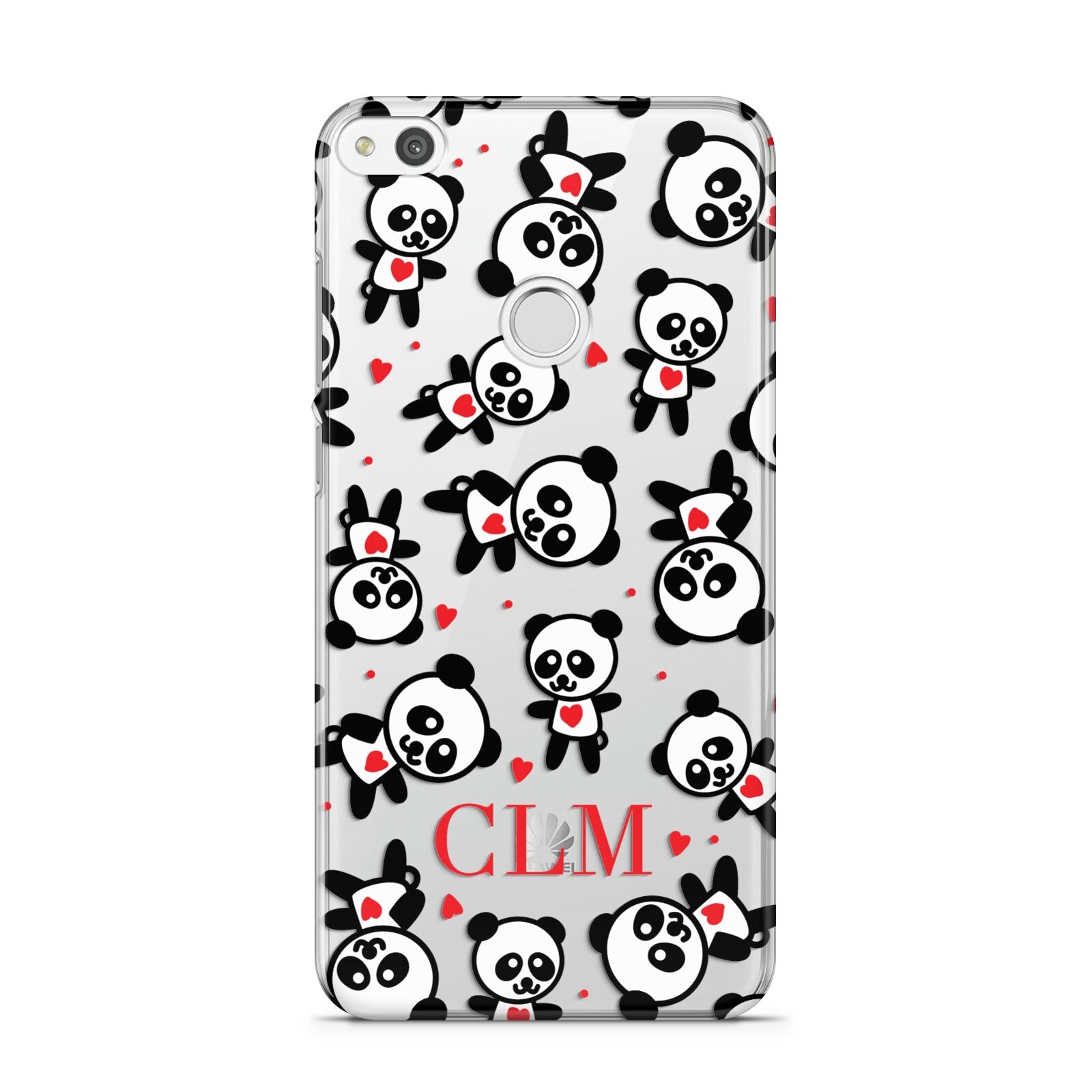 Personalised Panda Initials Huawei P8 Lite Case