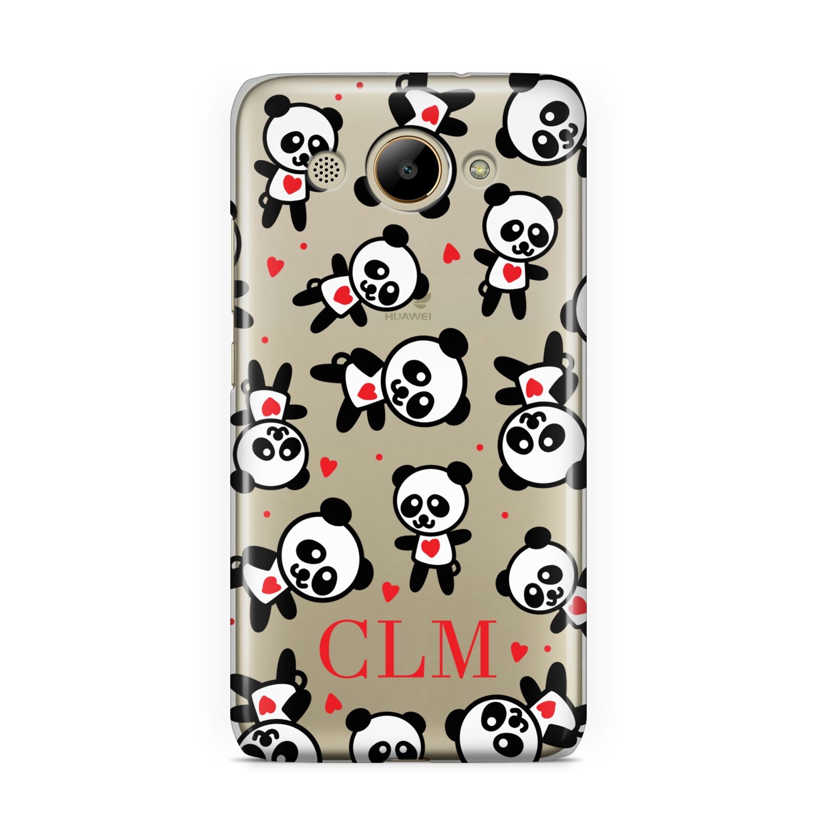 Personalised Panda Initials Huawei Y3 2017