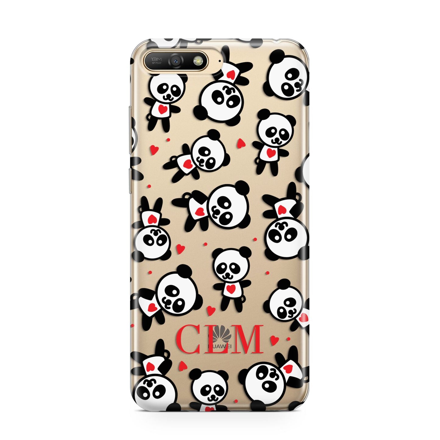 Personalised Panda Initials Huawei Y6 2018