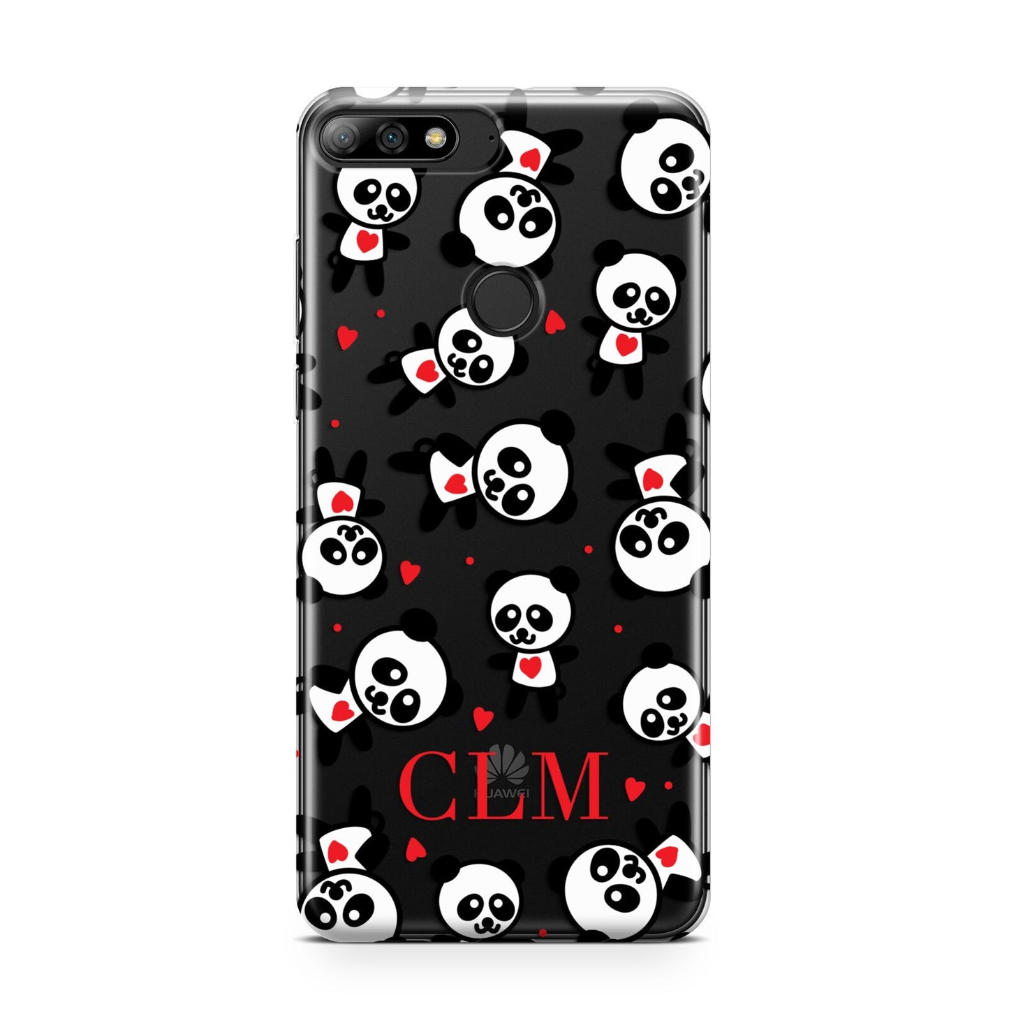 Personalised Panda Initials Huawei Y7 2018
