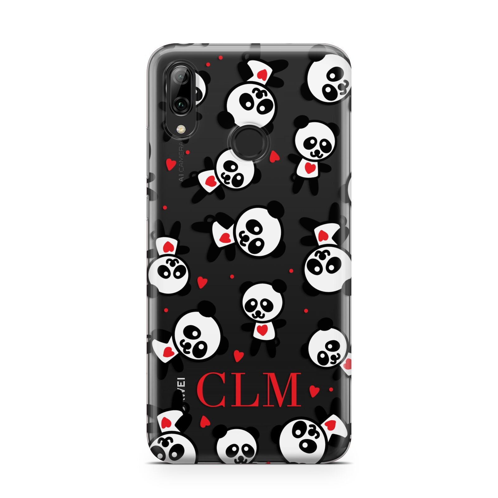 Personalised Panda Initials Huawei Y7 2019