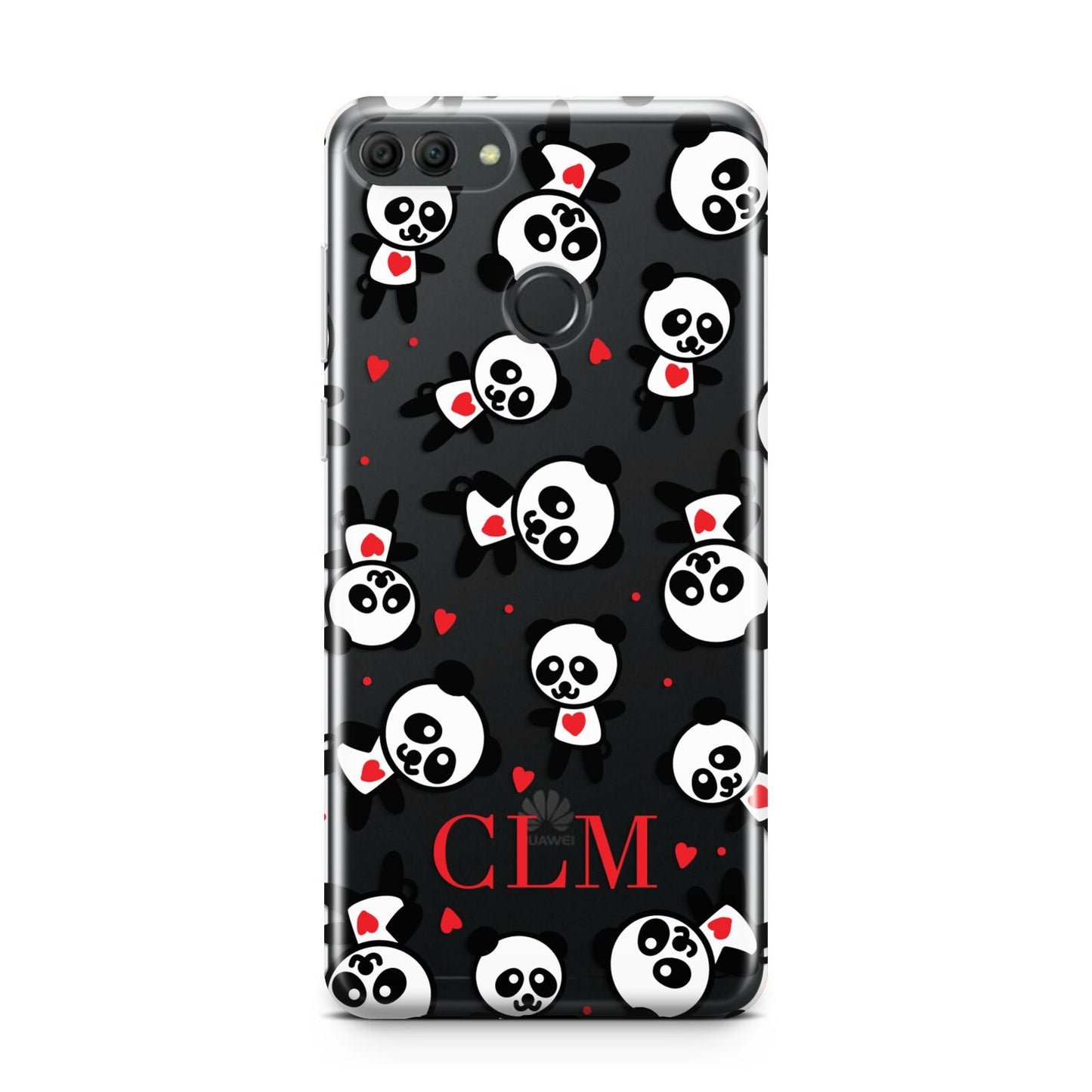 Personalised Panda Initials Huawei Y9 2018