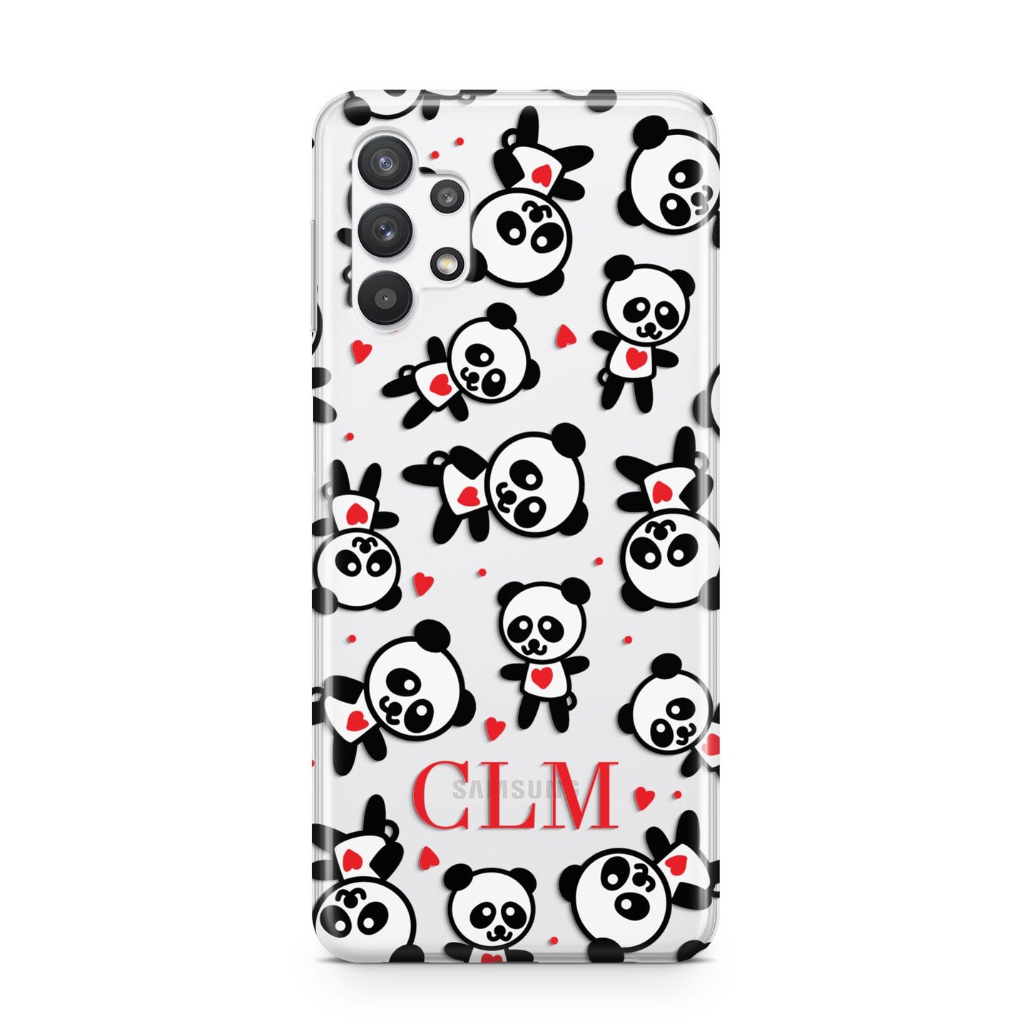 Personalised Panda Initials Samsung A32 5G Case