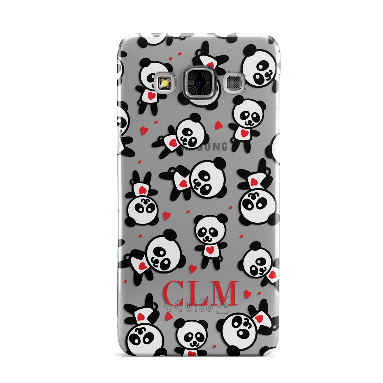 Personalised Panda Initials Samsung Galaxy A3 Case