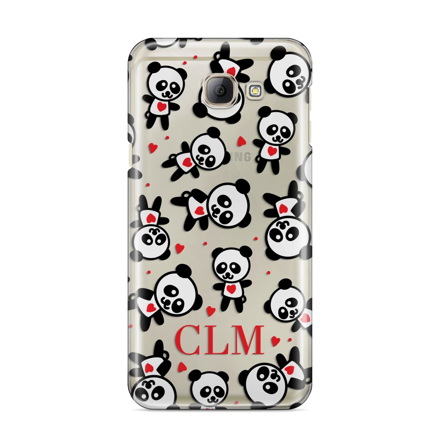 Personalised Panda Initials Samsung Galaxy A8 2016 Case