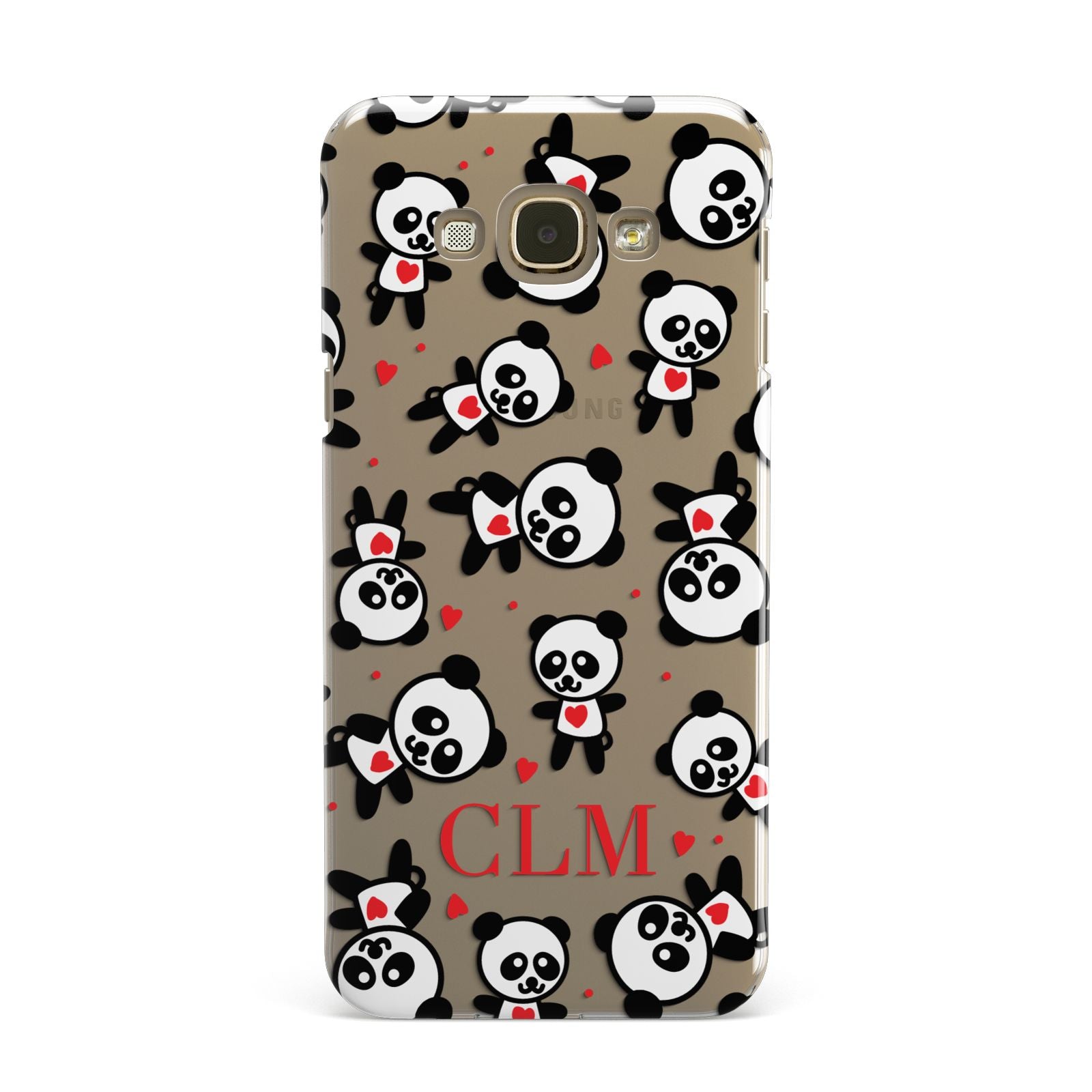 Personalised Panda Initials Samsung Galaxy A8 Case