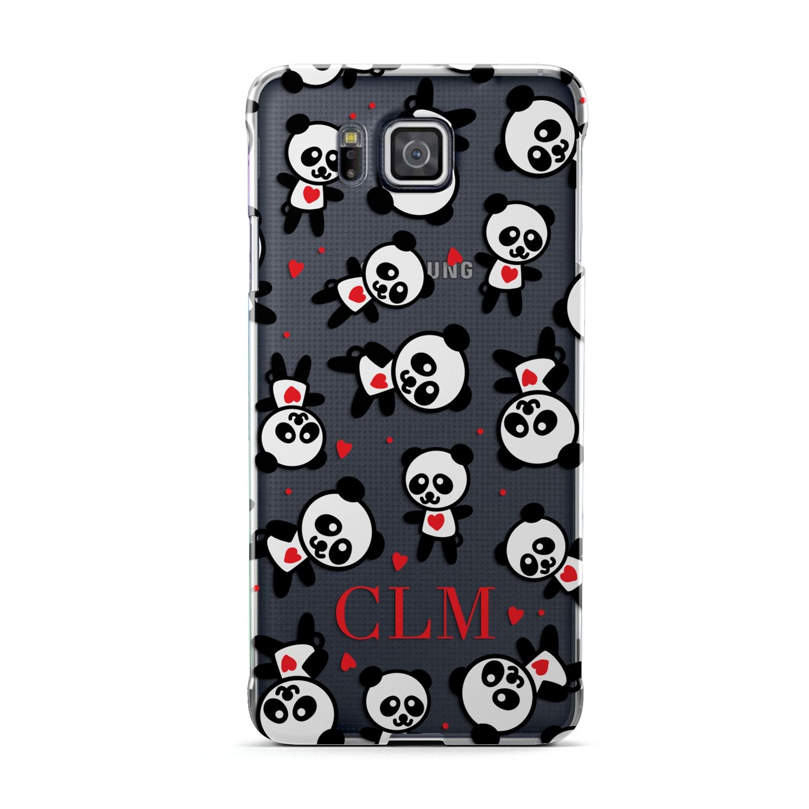 Personalised Panda Initials Samsung Galaxy Alpha Case