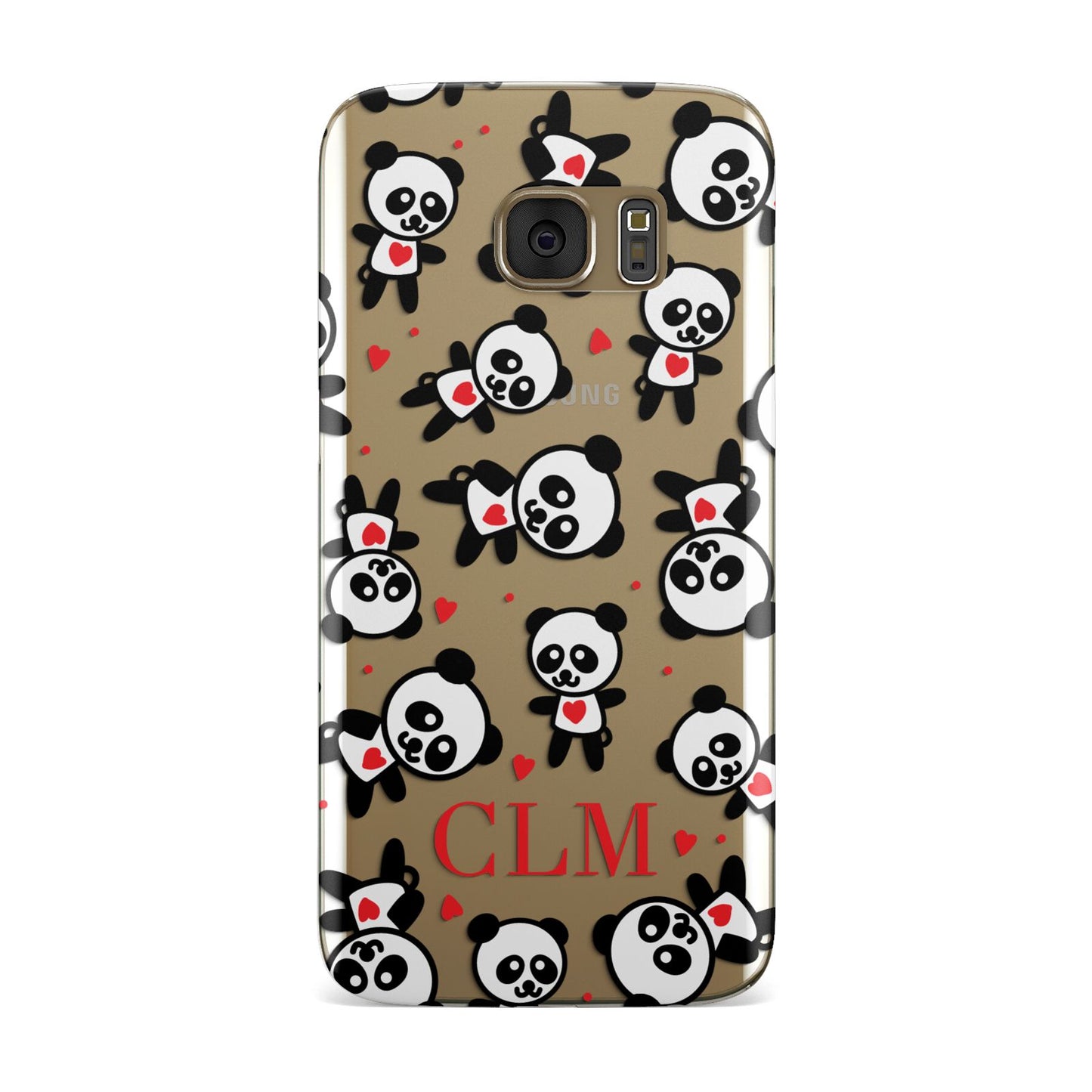 Personalised Panda Initials Samsung Galaxy Case