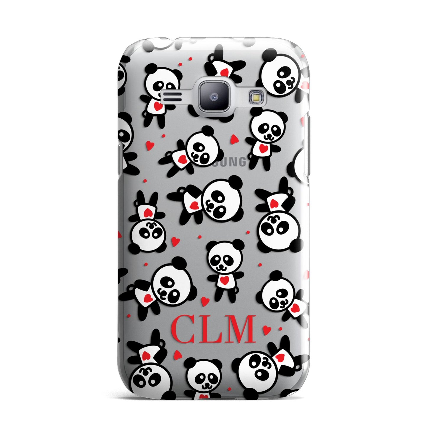 Personalised Panda Initials Samsung Galaxy J1 2015 Case