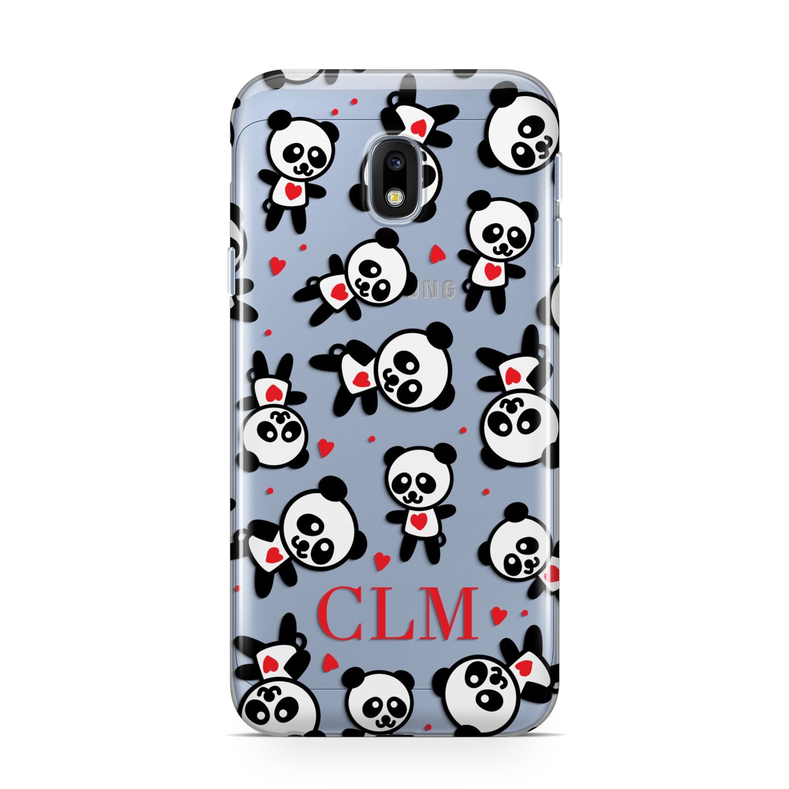 Personalised Panda Initials Samsung Galaxy J3 2017 Case