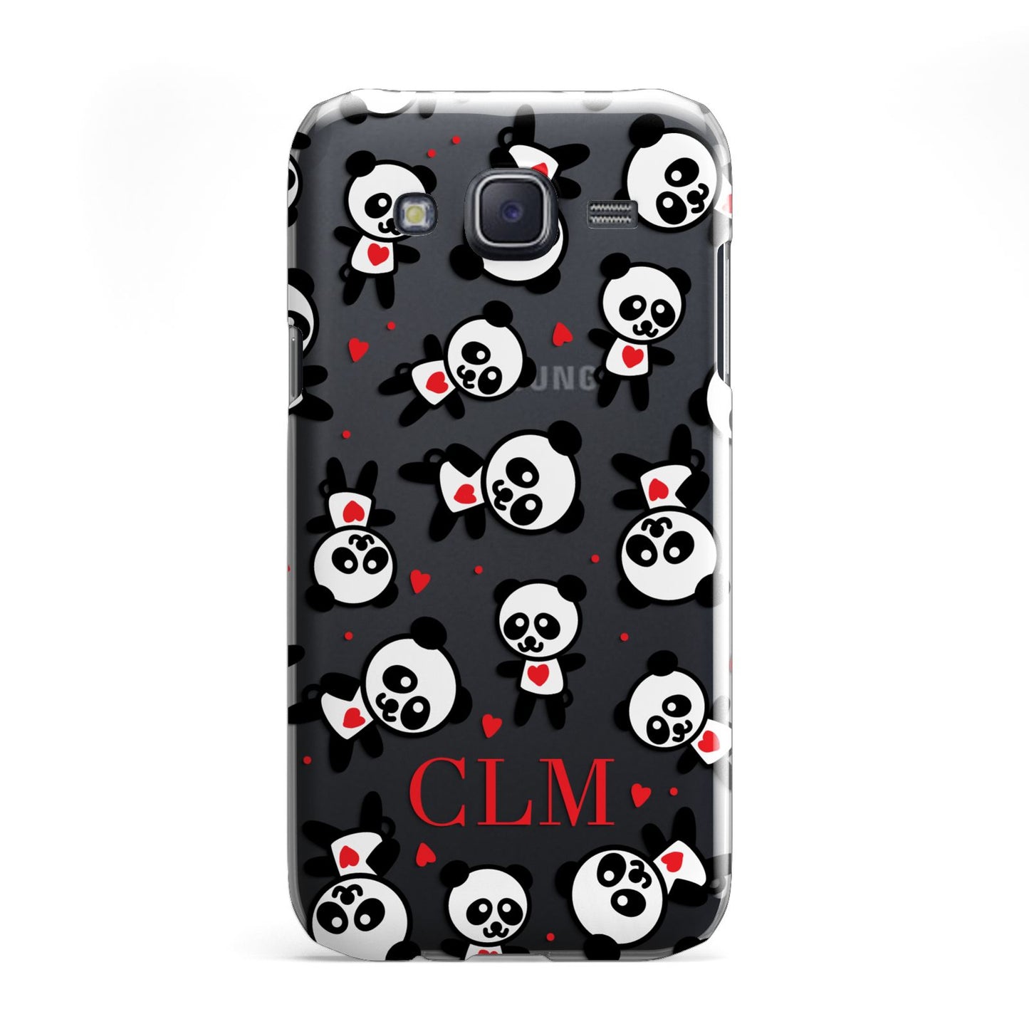 Personalised Panda Initials Samsung Galaxy J5 Case