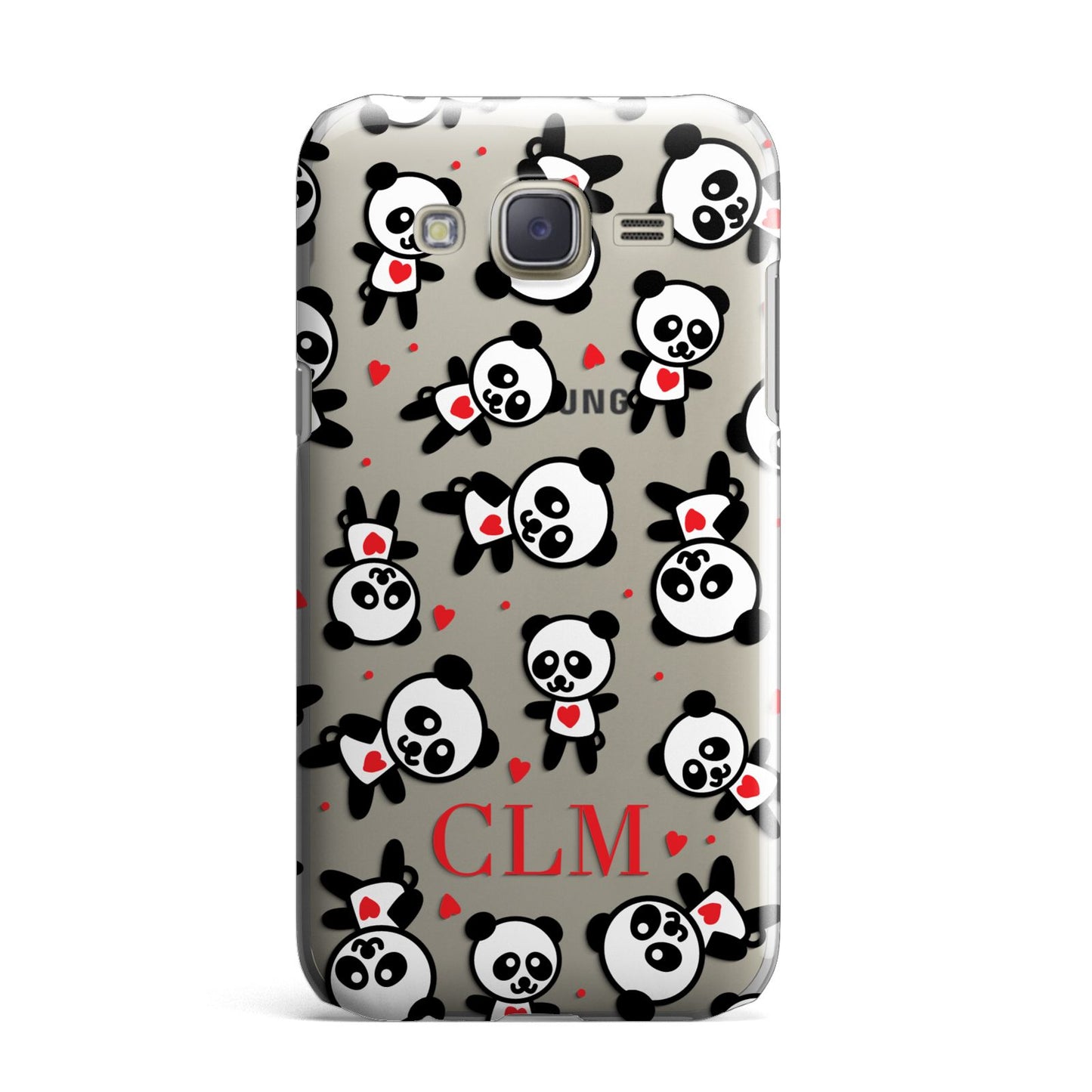Personalised Panda Initials Samsung Galaxy J7 Case