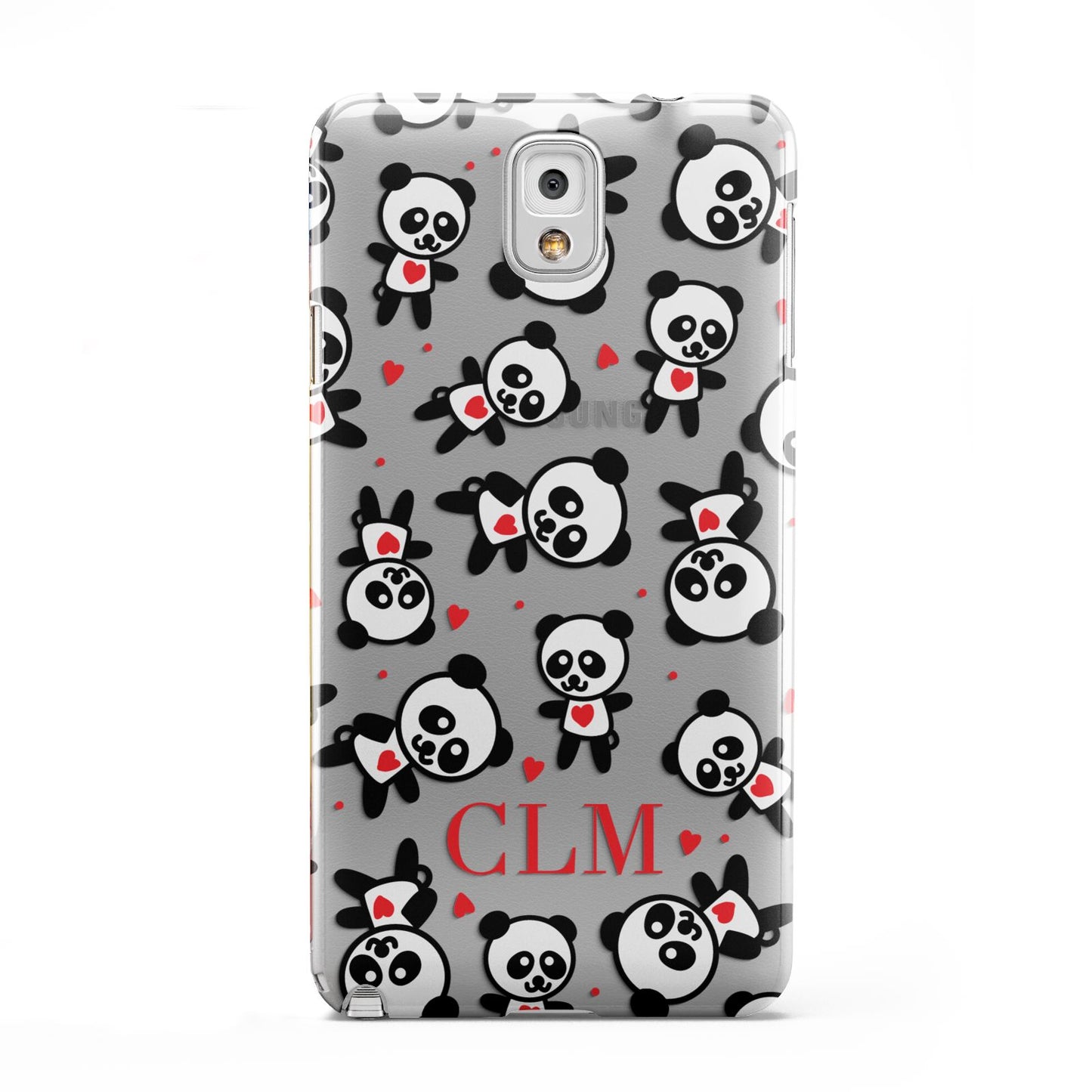 Personalised Panda Initials Samsung Galaxy Note 3 Case