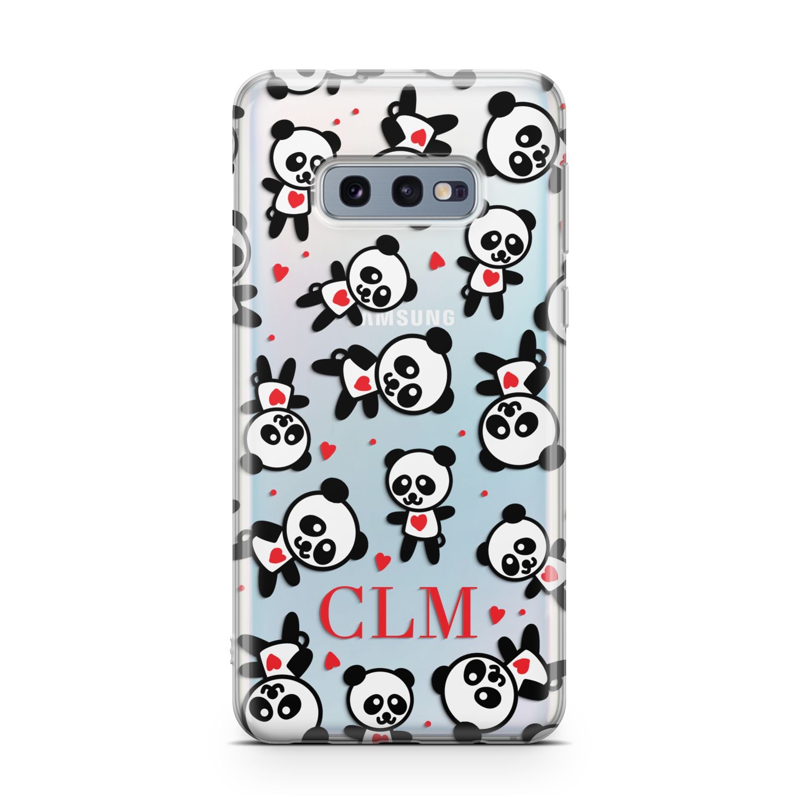 Personalised Panda Initials Samsung Galaxy S10E Case