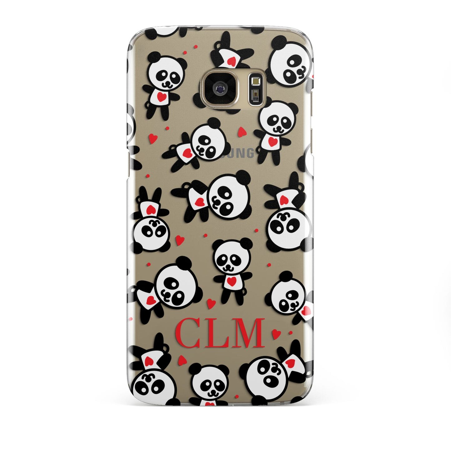 Personalised Panda Initials Samsung Galaxy S7 Edge Case
