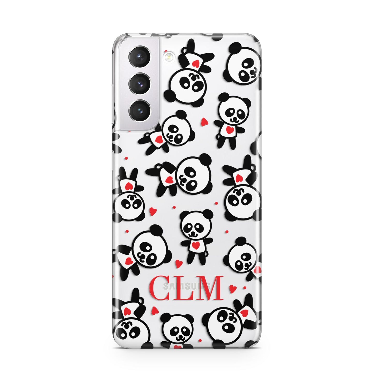 Personalised Panda Initials Samsung S21 Case