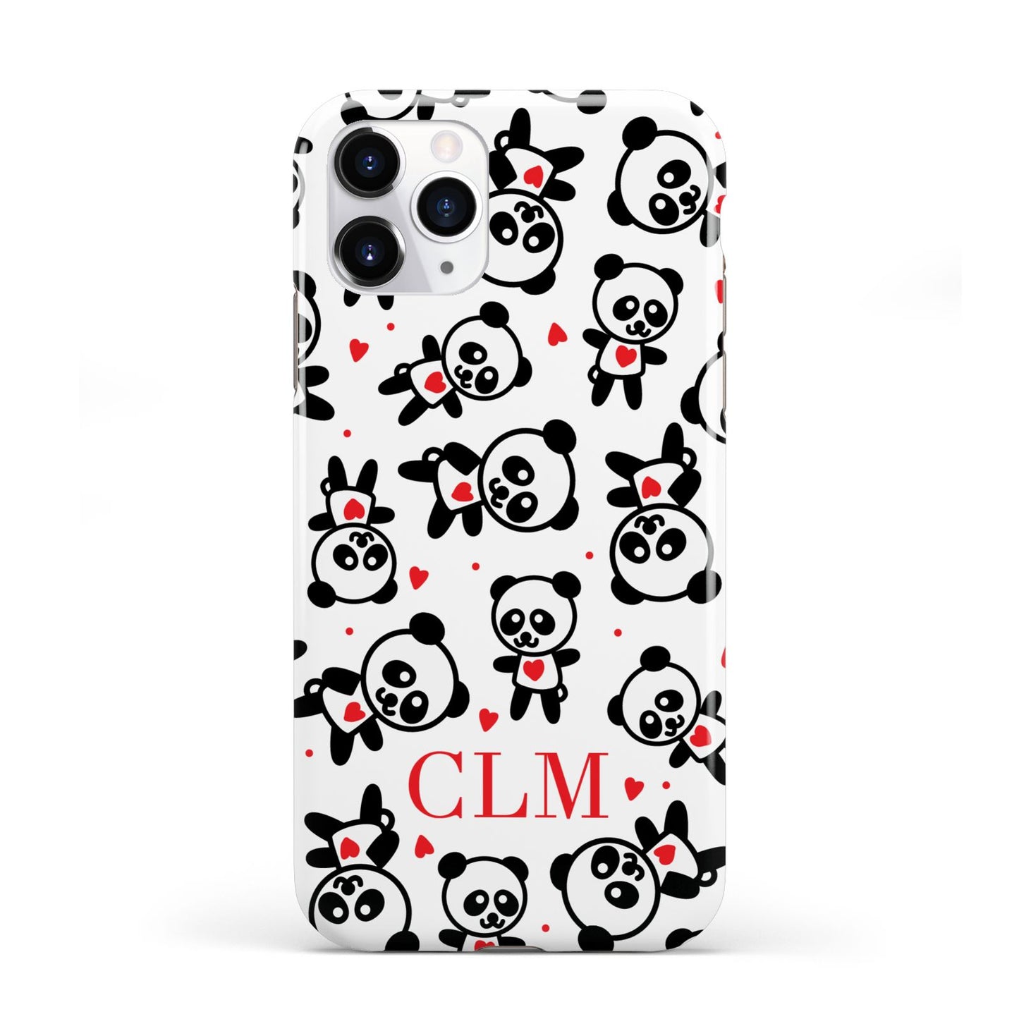 Personalised Panda Initials iPhone 11 Pro 3D Tough Case