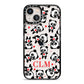 Personalised Panda Initials iPhone 13 Black Impact Case on Silver phone