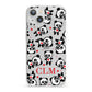 Personalised Panda Initials iPhone 13 Clear Bumper Case