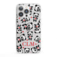 Personalised Panda Initials iPhone 13 Pro Clear Bumper Case