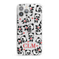 Personalised Panda Initials iPhone 13 Pro Max Clear Bumper Case