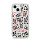 Personalised Panda Initials iPhone 14 Clear Tough Case Starlight