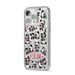 Personalised Panda Initials iPhone 14 Pro Max Glitter Tough Case Silver Angled Image
