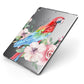 Personalised Parrot Apple iPad Case on Grey iPad Side View