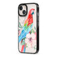Personalised Parrot iPhone 13 Black Impact Case Side Angle on Silver phone