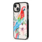 Personalised Parrot iPhone 13 Black Impact Case Side Angle on Silver phone