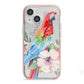 Personalised Parrot iPhone 13 Mini TPU Impact Case with Pink Edges