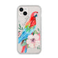 Personalised Parrot iPhone 14 Plus Clear Tough Case Starlight