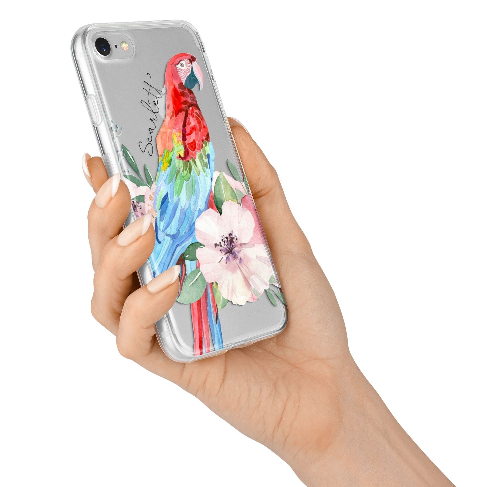 Personalised Parrot iPhone 7 Bumper Case on Silver iPhone Alternative Image