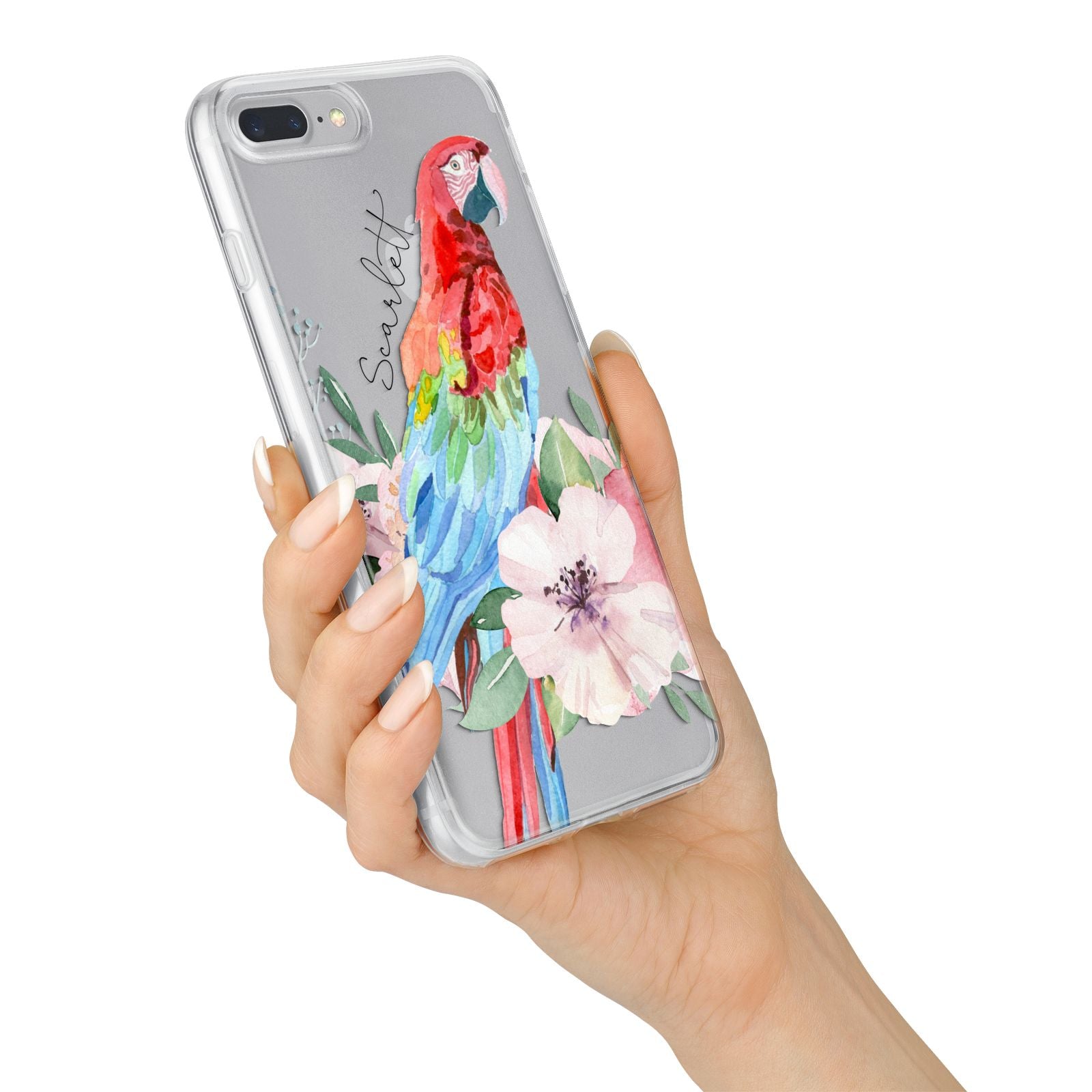 Personalised Parrot iPhone 7 Plus Bumper Case on Silver iPhone Alternative Image